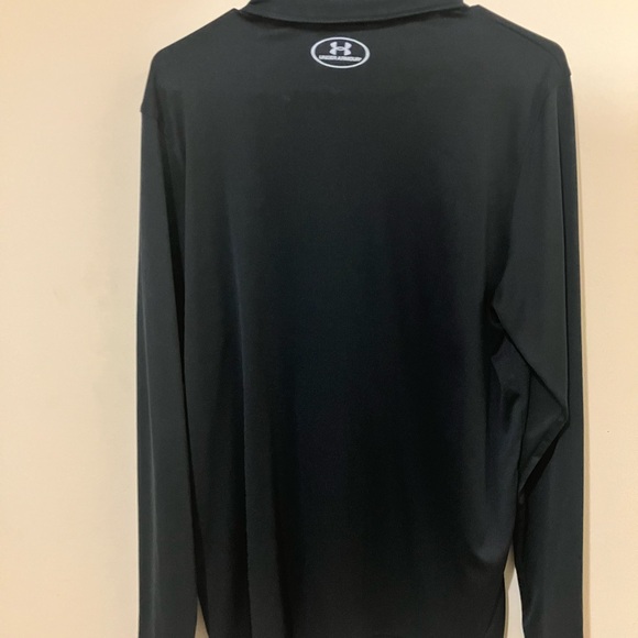 2 Under Armour Long Sleeve Dri Fit Polos Great Condition NAVY and BLACK - Picture 3 of 8